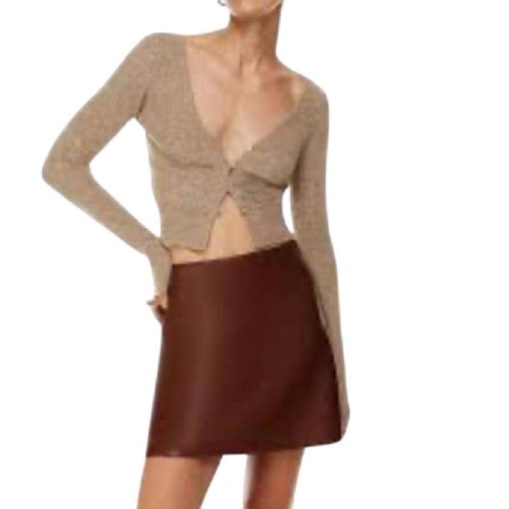 WILFRED Wool Cashmere Knitted Crop Cardigan Size M